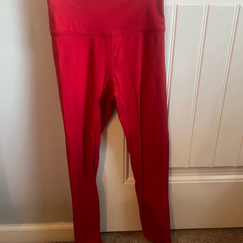 Vibrant Red High-Waisted Leggings